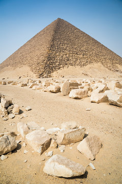 Red pyramid at Dahshur Necropolis near Cairo, Egypt