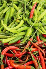 Fresh chilli for cooking at street food