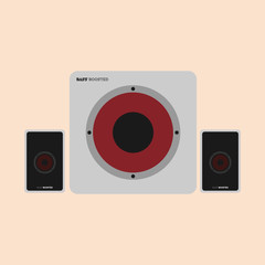 Stereo Speaker System with Subwoofer