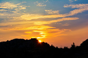 Beautiful Sunset In The Horizon