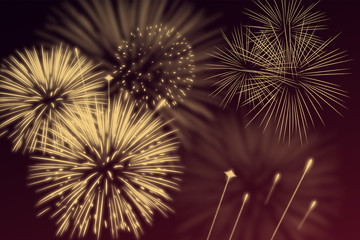 fireworks in the night sky