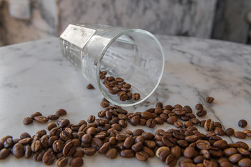 coffee beans on an table