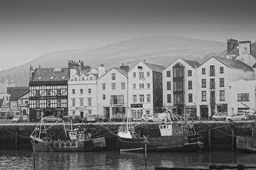 Fototapeta premium Ramsey Isle of Man Black and White