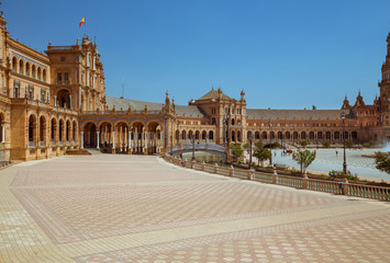 Fototapeta na wymiar Plaza de Espana in Seville, Andalusia,Spain