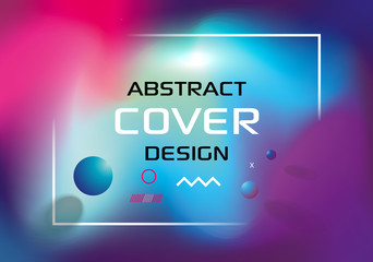 Colorful vector abstract cover design with fluid liquid wavy background in violet color