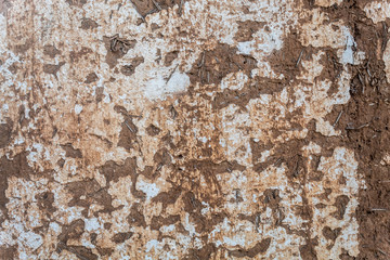 Texture of Old House of The Mud Wall