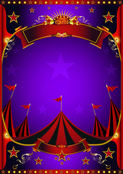 Purple circus poster