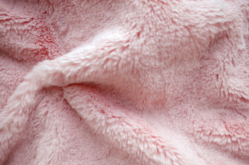 Plush pink texture. Gentle fluffy background.