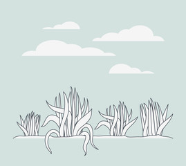 Obraz premium marine plants ecosystem scene