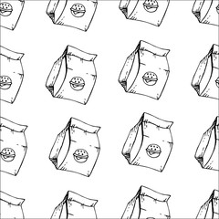 food packet vector sketch