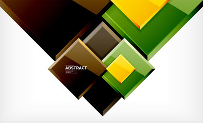 Obraz premium Geometric abstract background, modern square design