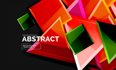 Squares and triangles geometrical background