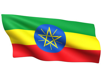 エチオピア 国旗  比率1:2