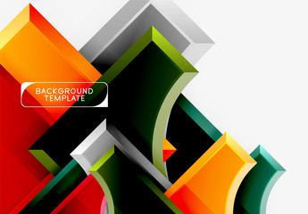 Geometrical 3d shapes background