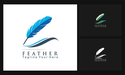 feather concept design logo