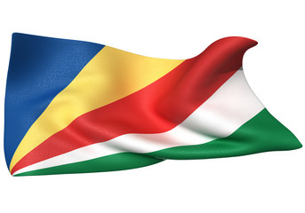 セーシェル 国旗  比率1:2