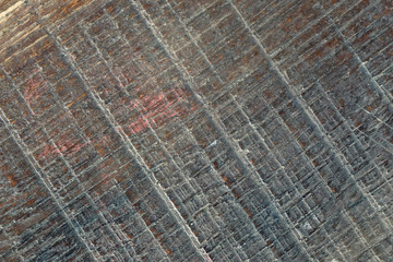 Aged in the rain and snow and burnt out in the sun rays board made of natural wood.