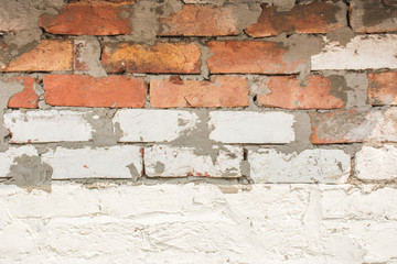 Old red bricks wall background