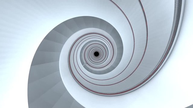 3d rendering of a futuristic stairs tunnel scene loop animation