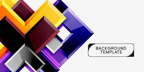 Glossy modern geometric background, abstract arrows composition