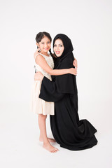 Arab mother with her daughter