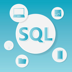 SQL (Structured Query Language) business concept- vector illustration
