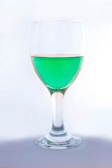 glass of wine on white background
