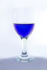 glass of wine on white background