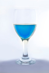 glass of wine on white background