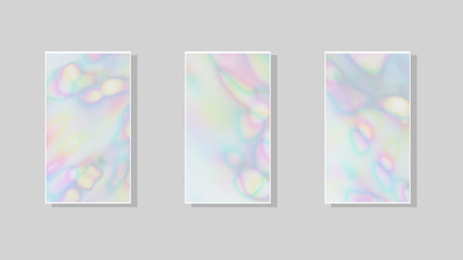 Template for social media style stories. Abstract holographic background for banner, presentation, corporate identity, flyer, poster, cover, wallpaper. Vector EPS10 not trace, include mesh gradient