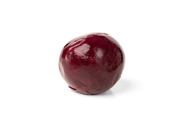 Boiled beet isolated on white background.
