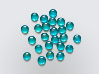 Turquoise glass stones