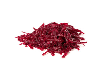 Boiled beet isolated on white background.