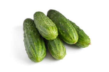 Green cucumbers with pimples