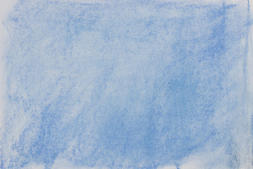 blue pastel crayon on paper background texture