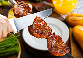 Picanha, traditional Brazilian beef cut