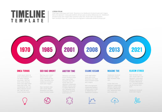 Infographic with Linked Gradient Circles Element