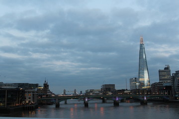 Fototapeta premium cityscape at dusk