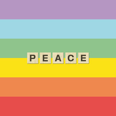 Tolerance and peace raimbow flag.