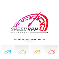 Speed logo design vector. Fast Speedometer logo design template. icon symbol