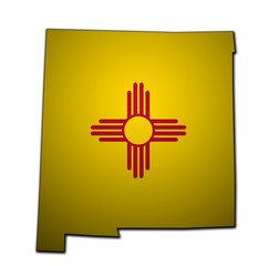 New Mexico state with flag
