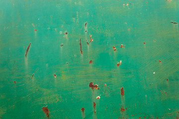 Rusty Green Painted Metal