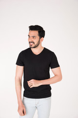 Fototapeta premium Young man posing on white background