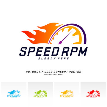 Speed logo design vector. Fast Speedometer logo design template. icon symbol