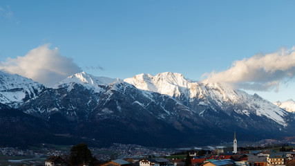 mountain range in an austrian alpine area