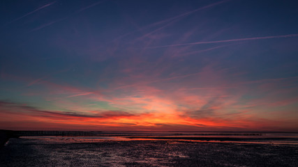 sunset over the sea
