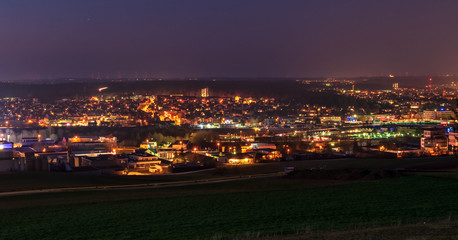 Naklejka premium Aalen City view at Night in Germany
