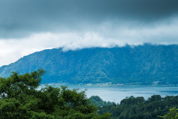 landscape with mountains and clouds Ubud bali