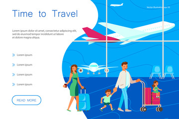 Time for travel website landing template. 