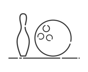 bowling ball flat icon